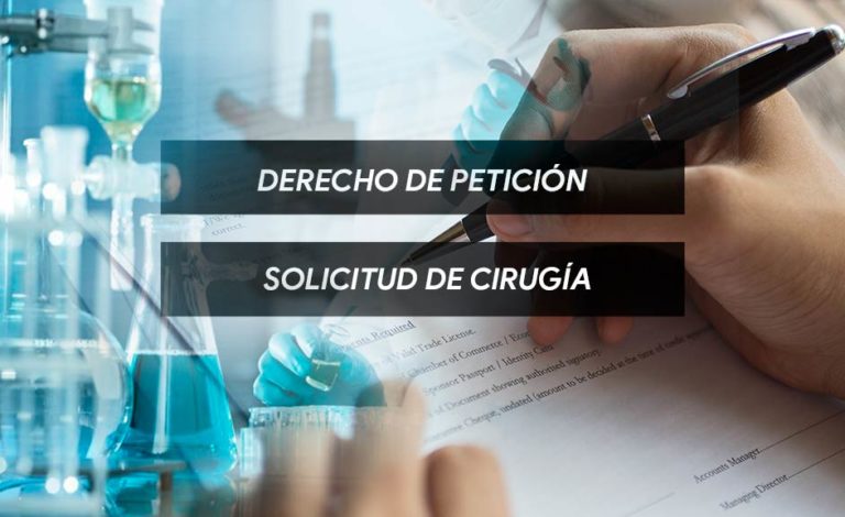 Modelo de derecho de petición para solicitar cirugía